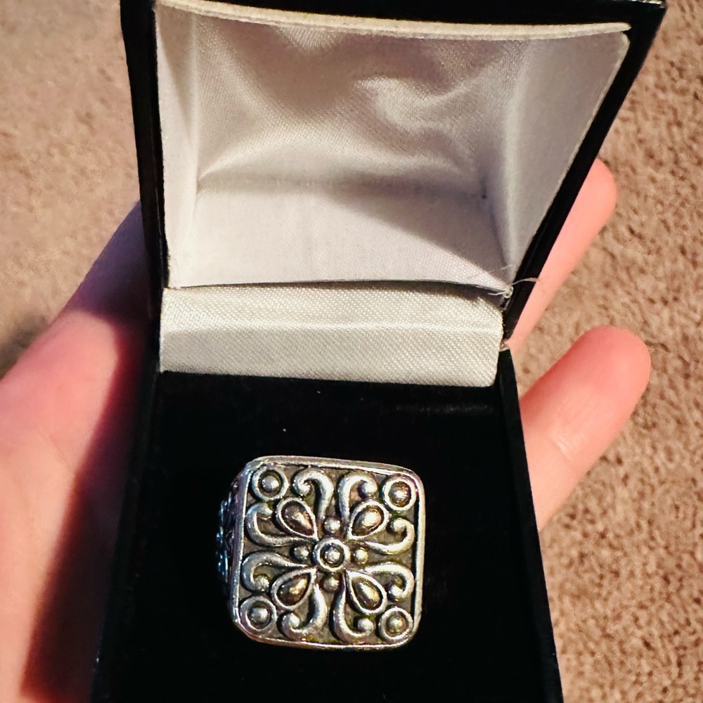 JOHN HARDY A by JH Sterling Silver 925 and 14K Yellow Gold Ring Size 6